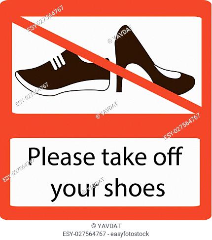 ISO No Open Toed Footwear Thongs Or Sandals Sign
