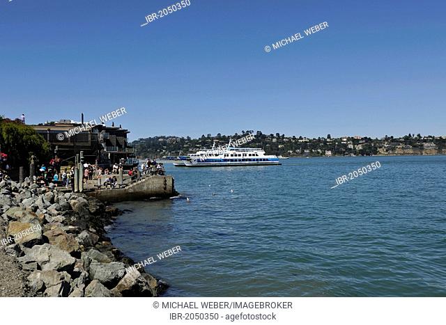 Promenade, restaurant, Sausalito, San Francisco Bay, San Francisco, California, United States of America, PublicGround