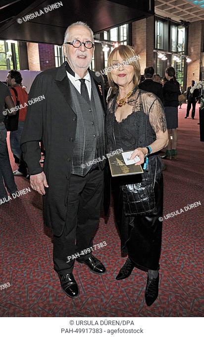Singer Cornelia Froboess and her husband Hellmuth Matiasek arrive for the gala 'Arthur Cohn - Der Mann mit den Träumen' (lit