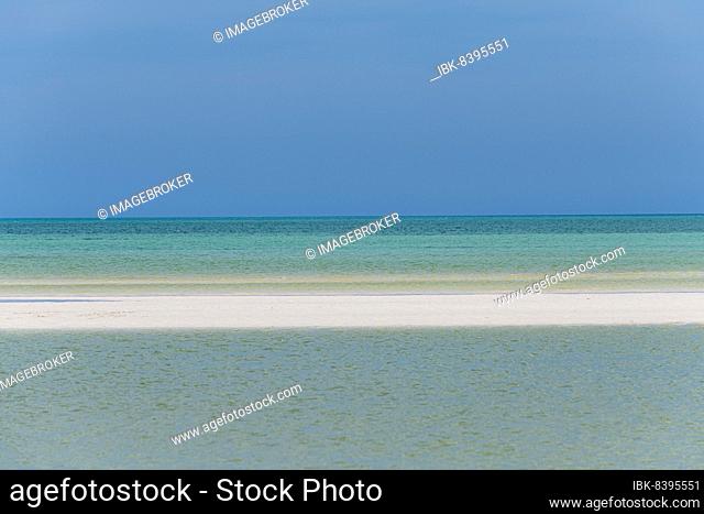 Turquoise waters and white sands of Holbox island, Yucatan Mexico