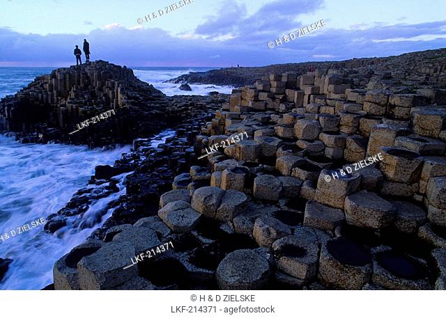Giant's Causeway, Basalt Columns at the coastline, County Antrim, Ireland, Europe