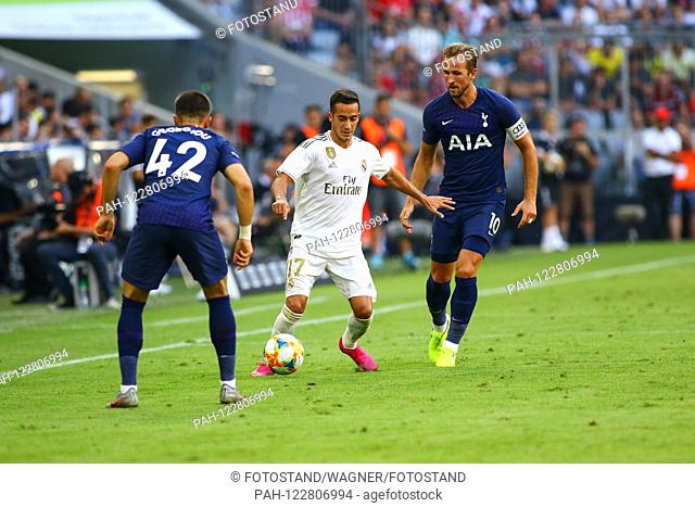 Muenchen, Germany July 30, 2019: Audi Cup - 2019 - Real Madrid. Tottenham Hotspur v. li. in duels ¬Unthnony Michael Georgiou (Tottenham)
