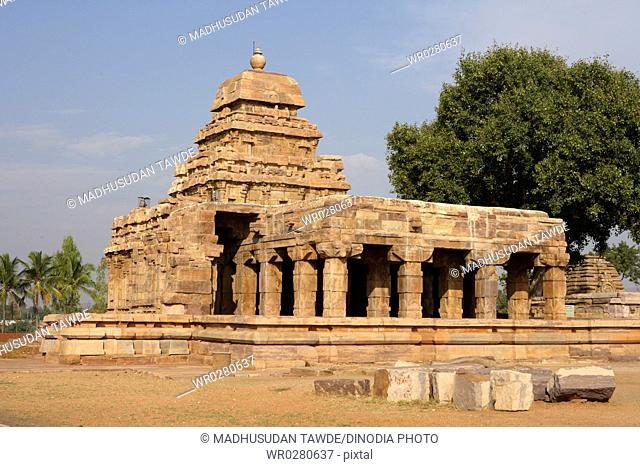 Sangameshvara Temple , Pattadakal , UNESCO World Heritage site, Chalukya , District Bagalkot , Deccan plateau , Karnataka , India