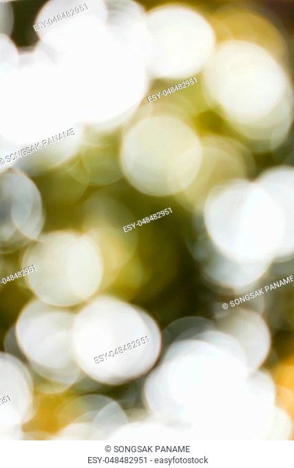 Blurred lights yellow bokeh abstract light background