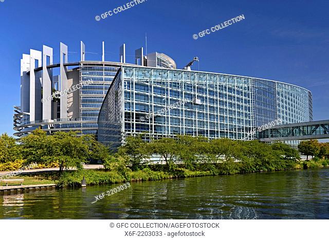 European Parliament building, Strasbourg, Alsace, France
