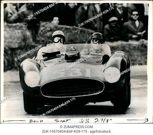Apr. 04, 1957 - Tragedy in the Mille Miglia..Spanish Marquis de Portago crashes and fourteen die; The Spanish racing driver