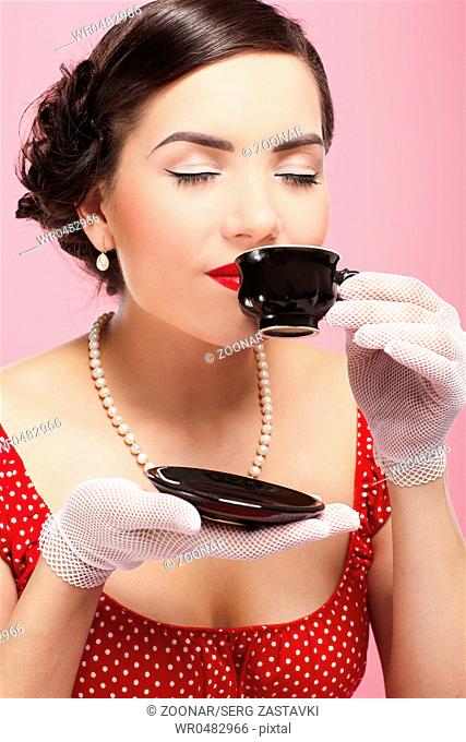 girl with tea cup
