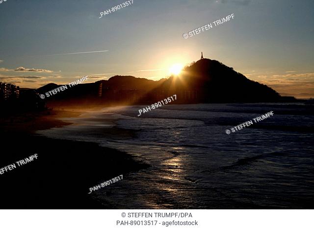 The beach Playa la Zurriola is magnificent to behold in Donostia-San Sebastián, Spain, 1 March 2017. The beach is the second largest after the Playa de La...