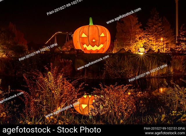 24 October 2020, Lower Saxony, Soltau: The Heide Park Resort in Soltau celebrates Halloween for families and horror fans