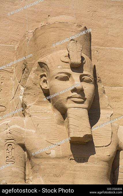 Ramses II Statue, Ramses II Temple, UNESCO World Heritage Site, Abu Simbel, Egypt