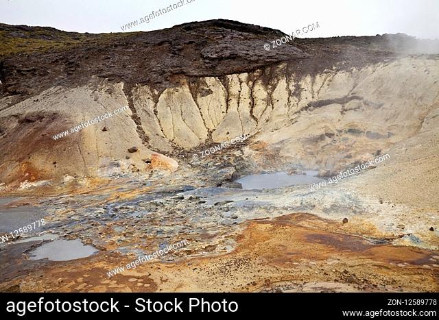 Geothermalgebiet Krysuvik, Reykjanes, Suedwestisland, Island, Europa