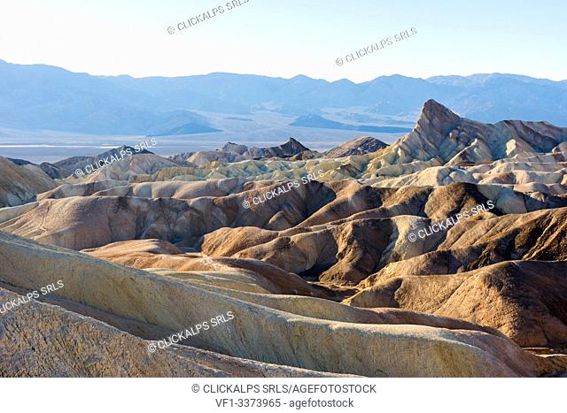 Landscape from Zabriskie Point, Death Valley National Park, Inyo County, California, North America, USA