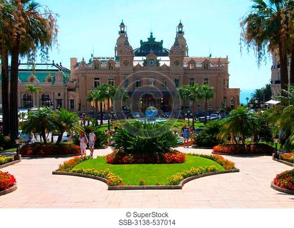 Facade of a casino, Grand Casino, Monte Carlo, Monaco