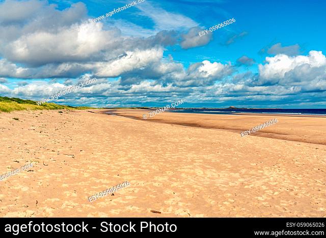 The Beach at Ross Sands, near Seahouses in Northumberland, England, UK