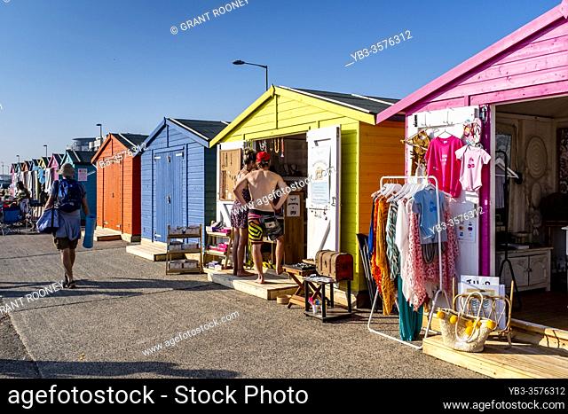 Colourful Beach Huts/Shops, Seaford, East Sussex, UK