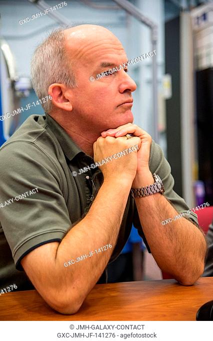 NASA astronaut Jeff Williams, Expedition 47 flight engineer and Expedition 48 commander, is pictured during an emergency scenarios training session in the Space...