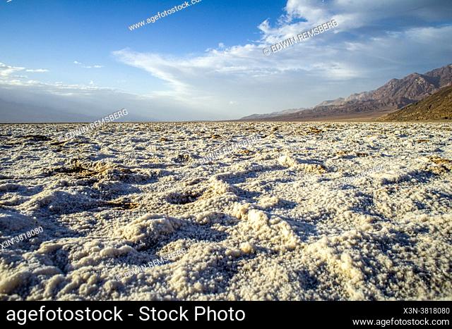 Death Valley - Badwater salt flat , Lowest point in USA