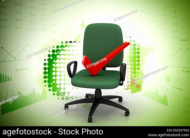 Right mark sitting comfortable computer chair