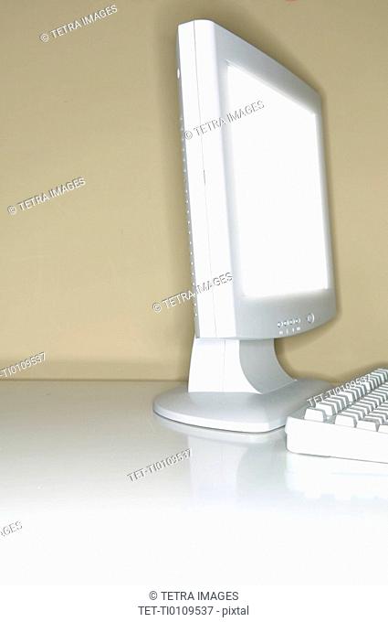 Flat panel monitor and keyboard