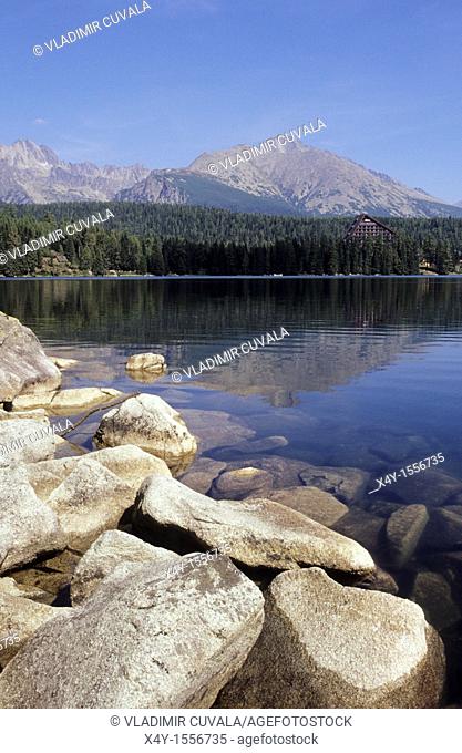 Strbske pleso - the most famous tarn in the High Tatras mountains, Slovakia