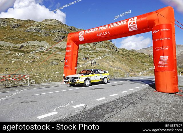 Audi Quattro A2 Group B, built in 1985, at the Bernina Gran Turismo mountain race as part of the International Automobile Weeks, St