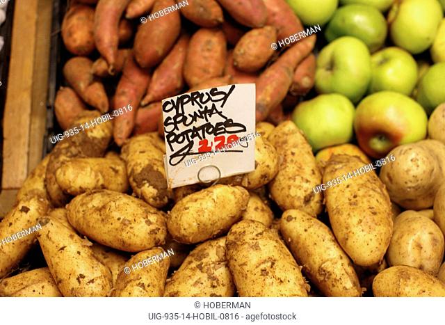 Potatoes, Sweet Potatoes and Apples, Burough Market, London