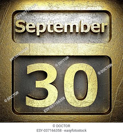 september 30 golden sign on silver