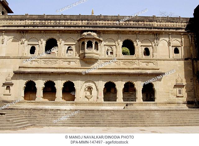 Maheshwar fort on the bank of river Narmada near Ujjain ; Madhya Pradesh ; India