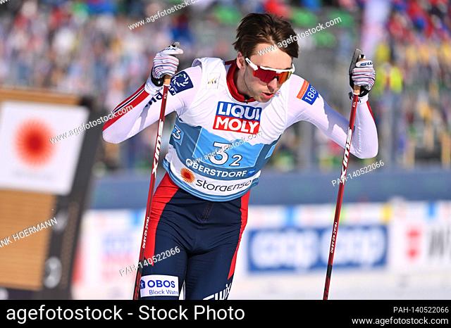 Jarl Magnus RIIBER (NOR), action, single image, trimmed single motif, half figure, half figure. Nordic Combined Team Sprint LH / 2x 7