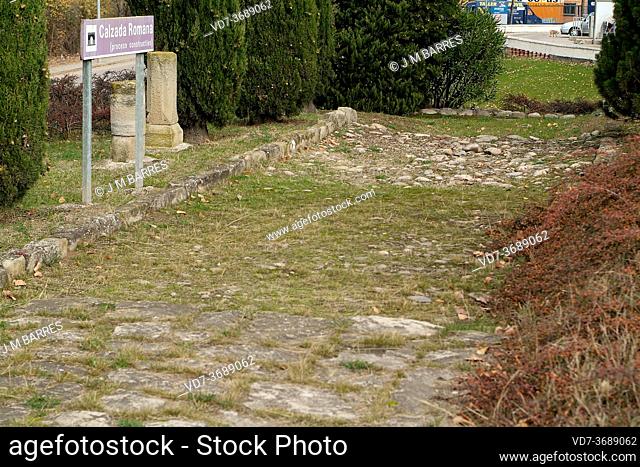 Varea, roman remains of Vareia (roman road). Logroño municipality, La Rioja, Spain