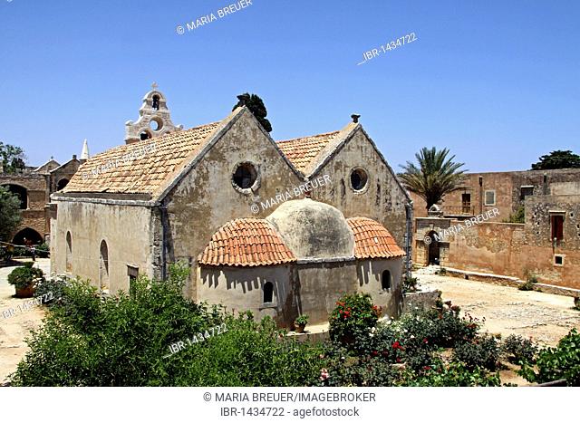Abbey church, Arkadi Monastery, Moni Arkadi, National Monument, Crete, Greece, Europe