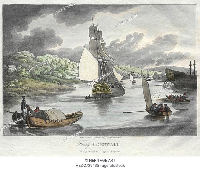 Rowlandson's Sketches from Nature: Fowey, Cornwall, 1809. Creator: Thomas Rowlandson (British, 1756-1827)