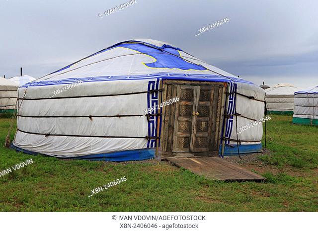 Traditional house in steppe, near Ogii lake, Arkhangai province, Mongolia