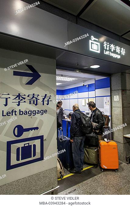 China, Hong Kong, Central, IFC Mall, Left Luggage Office