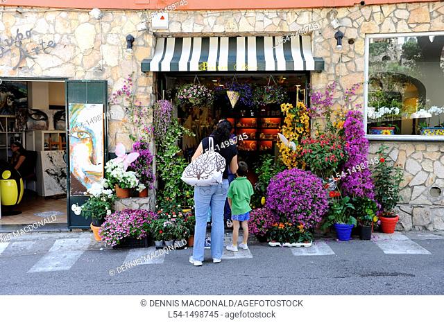 Floral Shop Positano Italy Mediterranean Sea Europe Amalfi Coast
