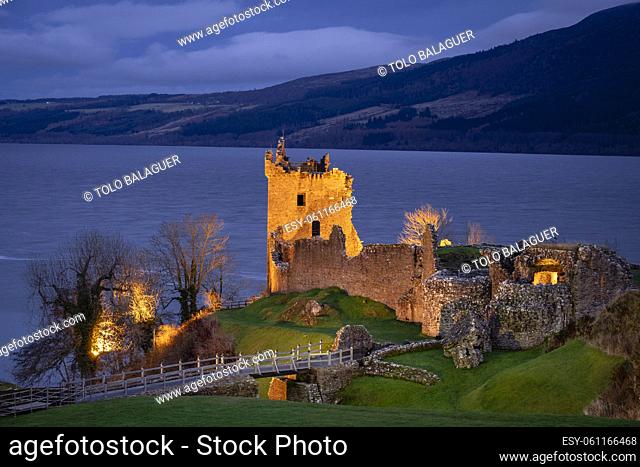 Urquhart Castle, Scottish National Heritage Site, Loch Ness, Inverness, Highlands, Scotland, UK