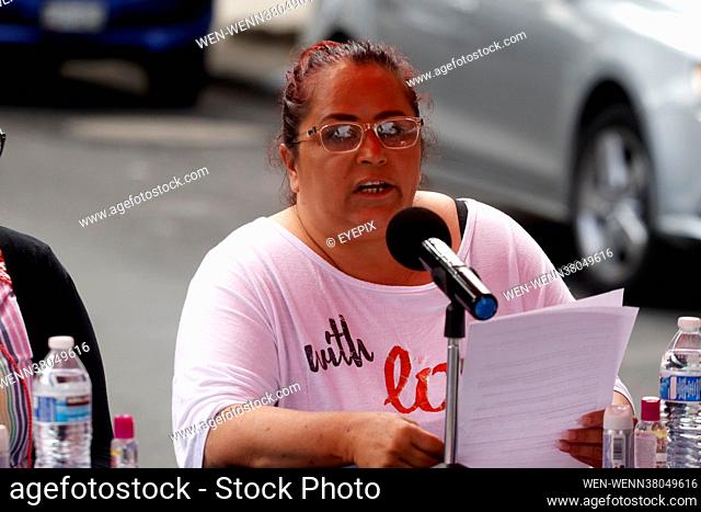Relatives and friends of murdered victims join a protest in Mexico on July 31st 2021 to demand justice for activist Nadia Vera