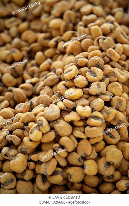 Fried corn seeds on sale at the market place