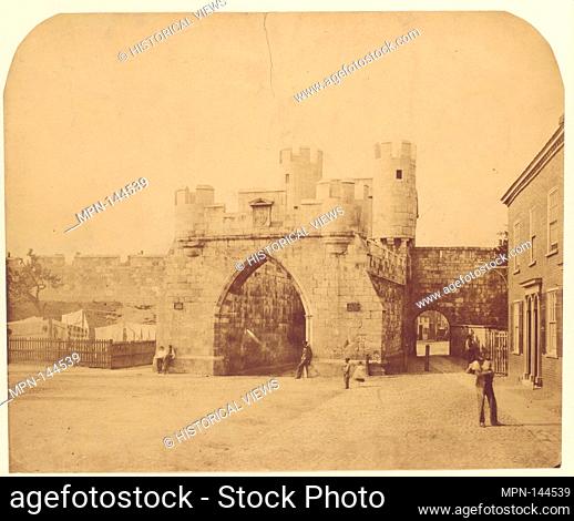 [St. Mary's Gate, York]. Artist: Unknown (British); Date: 1850s; Medium: Albumen silver print; Classification: Photographs