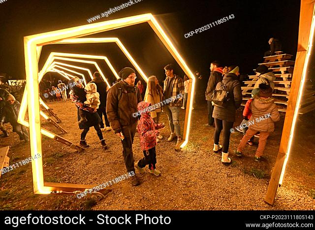 Fifteen metal sculptures of twelve species of animals, a light tunnel, a light swing and one illuminated maze with a competition include a walk through the...