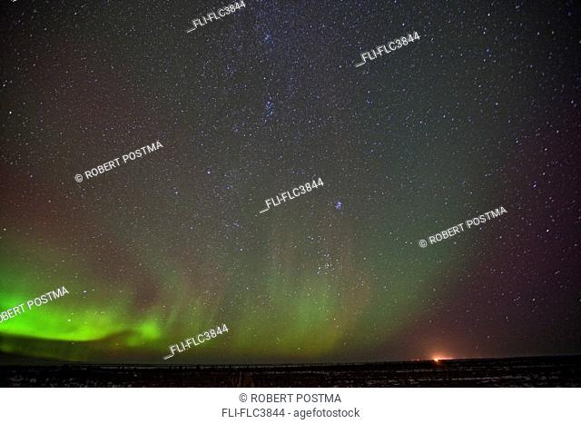 Aurora borealis or northern lights, Manitoba