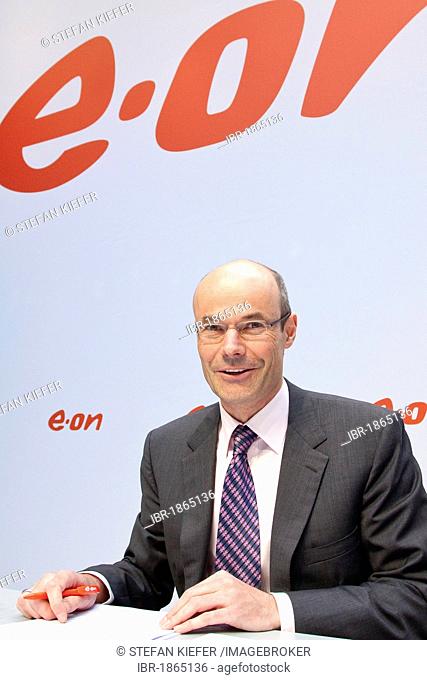 Marcus Schenck, Chief Financial Officer, CFO, of the energy group EON AG, during the press conference on financial statements on 09.03