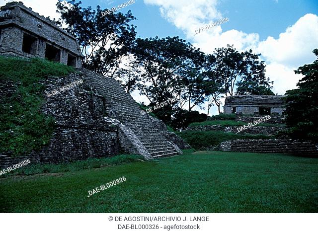 The Temple of the Count with the North Group in the background, Palenque (Unesco World Heritage List, 1987), Chiapas, Mexico
