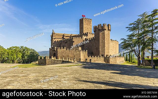 Castillo de Javier, or Castle of Xavier, Javier, Navarra, Spain. Birthplace in 1506 of Spanish Catholic priest and missionary Saint Francis Xavier