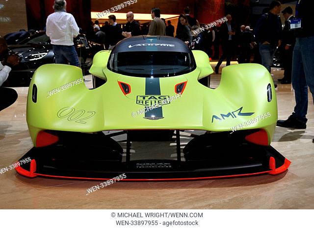 The cars of the Geneva International Motor Show Featuring: Aston Martin Valkyrie AMR Pro Where: Geneva, Switzerland When: 07 Mar 2018 Credit: Michael...