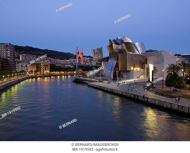 Guggenheim Museum by architect Frank O. Gehry, Bilbao, Biscay Province, Basque Country, North Spain, Europe