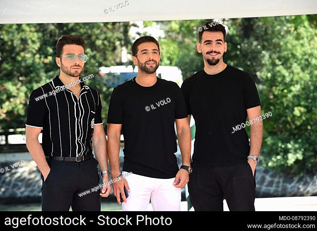 Italian musical group Il Volo at the 78 Venice International Film Festival 2021. Arrival at Lido. Venice (Italy), September 5th, 2021