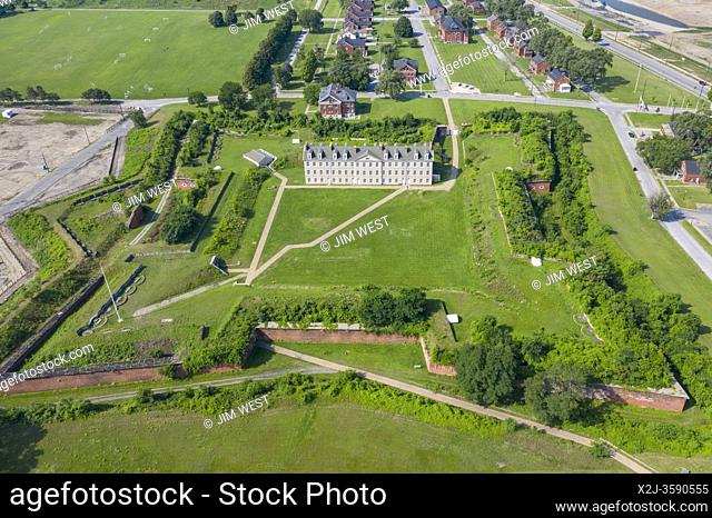 Detroit, Michigan - Historic Fort Wayne. Built in the 1840s at the narrowest point of the Detroit River, the fort was intended to guard against British attacks...