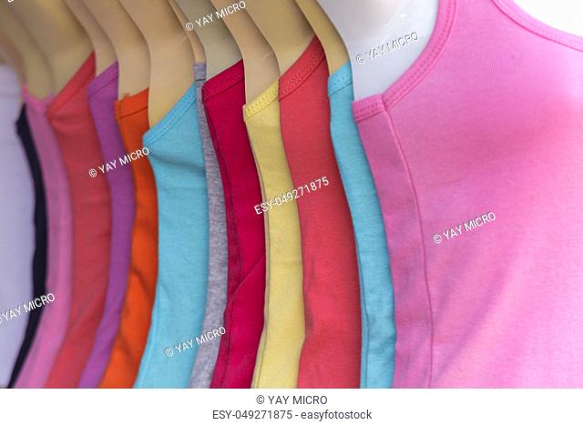 The Colorful of women's T-shirts at the Shop