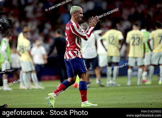 Madrid, Spain: 07.09.2022.- Antoine Griezmann scored the winning goal. Atletico de Madrid vs Porto Champions League group stage matchday 1 of 6